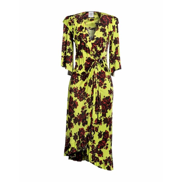 【送料無料】 ヴェトモン レディース ワンピース トップス Midi dresses Acid green