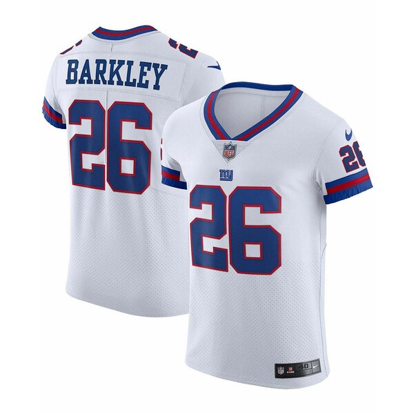 ナイキ メンズ カットソー トップス Men's Saquon Barkley White New York Giants Vapor Elite Player Jersey White
