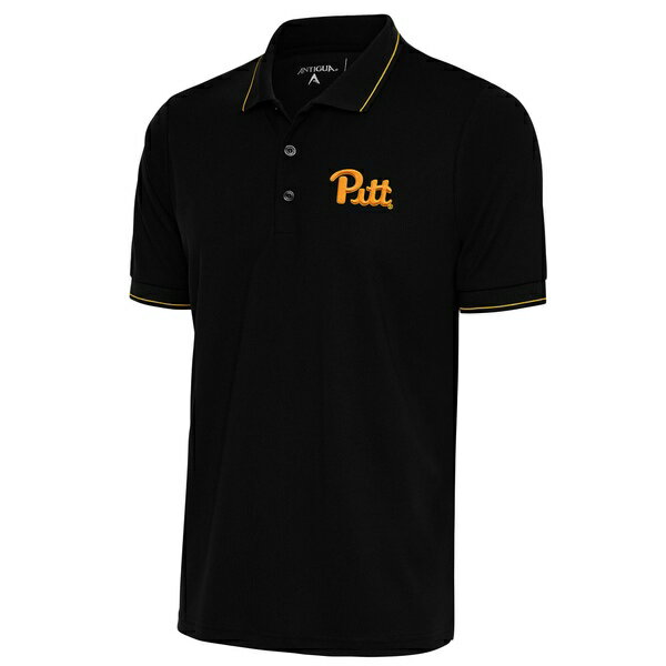 AeBOA Y |Vc gbvX Pitt Panthers Antigua Affluent Polo Black/Gold