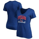 ファナティクス レディース Tシャツ トップス Chicago Cubs Fanatics Branded Women 039 s Victory Script VNeck TShirt Royal