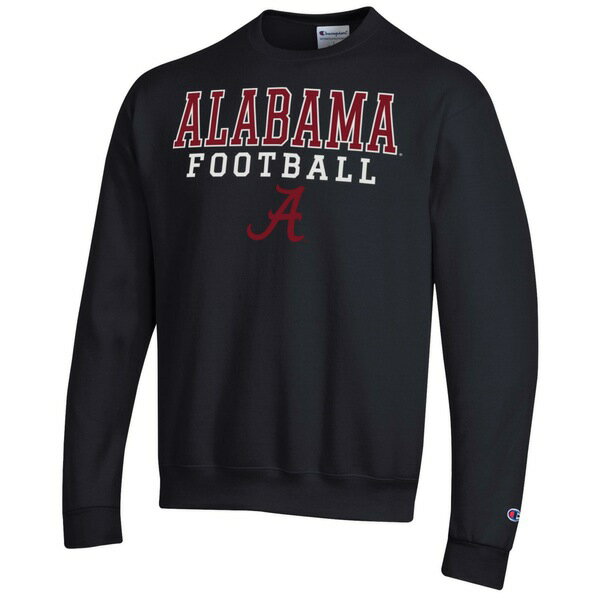 楽天astyチャンピオン メンズ パーカー・スウェットシャツ アウター Alabama Crimson Tide Champion Football Stacked Pullover Sweatshirt Black