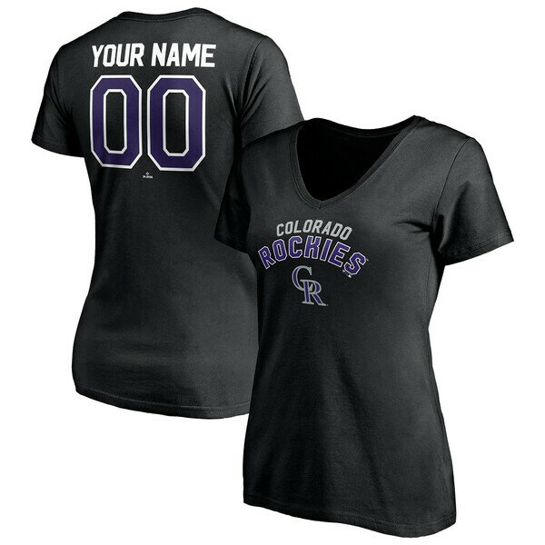 t@ieBNX fB[X TVc gbvX Colorado Rockies Fanatics Branded Women's Personalized Winning Streak Name & Number VNeck TShirt Black