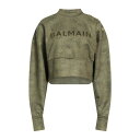 【送料無料】 バルマン レディース パーカー・スウェットシャツ アウター Sweatshirts Military green