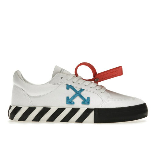 OFF-WHITE オフホワイト メンズ スニーカー 【OFF-WHITE Vulcanized Low White Teal Canvas】 サイズ US_M_13 White OFF-WHITE オフホワイト メンズ スニーカー 【OFF-WHITE Vulcanized Low White Teal Canvas】 サイズ US_M_13 White