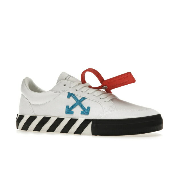 OFF-WHITE オフホワイト メンズ スニーカー 【OFF-WHITE Vulcanized Low White Teal Canvas】 サイズ US_M_13 White