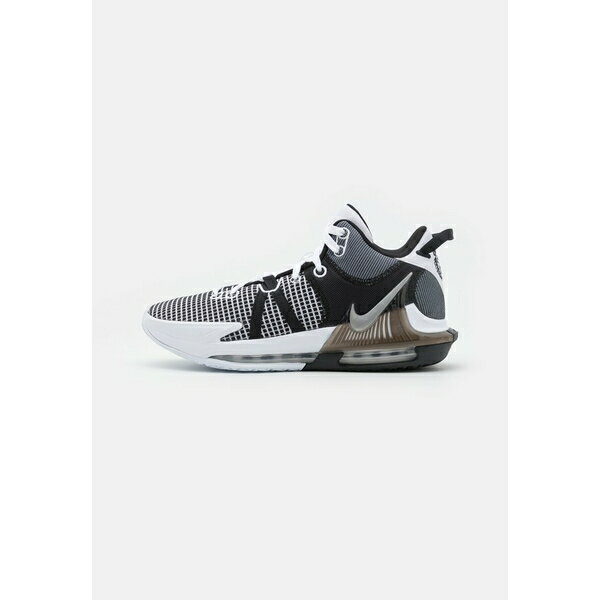 ナイキ メンズ バスケットボール スポーツ LEBRON WITNESS VII - Basketball shoes - white/metallic silver/black