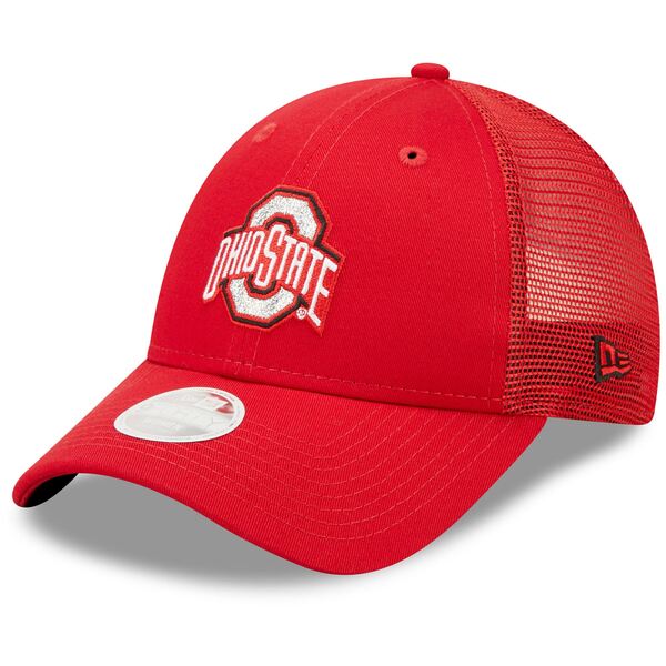 ニューエラ レディース 帽子 アクセサリー Ohio State Buckeyes New Era Women's 9FORTY?Logo Spark Trucker Snapback Hat Red