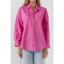 イングリッシュファクトリー レディース カットソー トップス Women's Over d Linen Shirts Pink