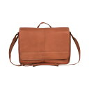 ケネスコール レディース バックパック リュックサック バッグ Colombian Leather Crossbody 15.6 Laptop Tablet Messenger Bag Cognac