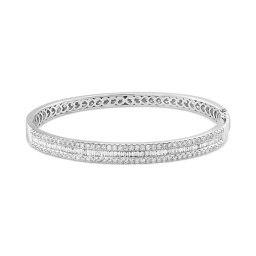 エフィー コレクション レディース ブレスレット・バングル・アンクレット アクセサリー EFFY&reg; Diamond Round & Baguette Bangle Bracelet (2-3/8 ct. t.w.) in 18k White Gold White Gold