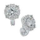 ANC fB[X sAXCO ANZT[ Crystal Stud E-Z Comfort Clip-on Earrings Silver