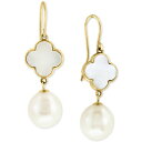 GtB[ RNV fB[X sAXCO ANZT[ EFFY&reg; Mother-of-Pearl & Freshwater Pearl (9-1/2mm) Drop Earrings in 14k Gold 14K Yellow Gold