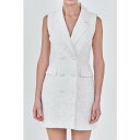 エンドレスローズ レディース ワンピース トップス Women 039 s Laced Sleeveless Blazer Mini Dress White