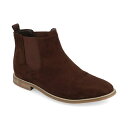 ヴァンセ カンパニー メンズ ブーツ シューズ Men's Marshall Tru Comfort Foam Pull-On Round Toe Chelsea Boots Brown