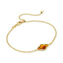 PhXRbg fB[X uXbgEoOEANbg ANZT[ 14k Gold-Plated Stone Medallion Adjustable Link Bracelet Marbled Amber Illusion