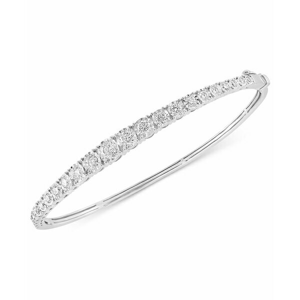 ե 쥯 ǥ ֥쥹åȡХ󥰥롦󥯥å ꡼ EFFY® Diamond Graduated Bangle Bracelet (1-1/2 ct. t.w.) in 14k White Gold White Gold