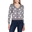 ベルディーニ レディース ニット&セーター アウター Women's Hearts Jacquard Cardigan Sweater Heather Grey...