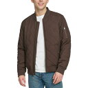 リーバイス メンズ ジャケット&ブルゾン アウター Men's Quilted Fashion Bomber Jacket Chocolate Brown