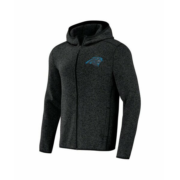 ファナティクス メンズ パーカー・スウェットシャツ アウター NFL x Darius Rucker Collection by Men's Black Carolina Panthers Fleece Pullover Hoodie Heather Charcoal