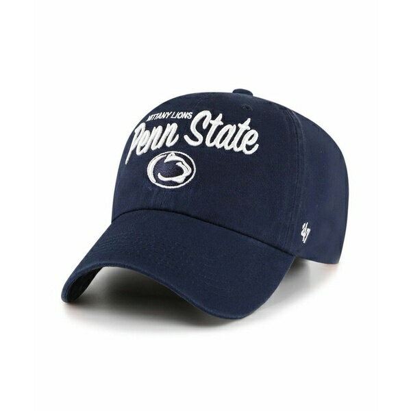 47ブランド レディース 帽子 アクセサリー Women's Navy Penn State Nittany Lions Phoebe Clean Up Adjustable Hat Navy