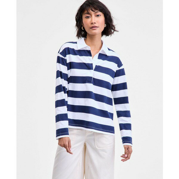 オン サーティフォース レディース カットソー トップス Women's Striped Rugby Top, Macy's Exclusive..