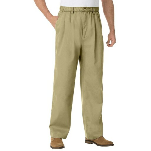 キングサイズ メンズ カジュアルパンツ ボトムス Big & Tall Knockarounds Full-Elastic Waist Pleated Pants True khaki キングサイズ メンズ カジュアルパンツ ボトムス Big & Tall Knockarounds Full-Elastic Waist Pleated Pants True khaki