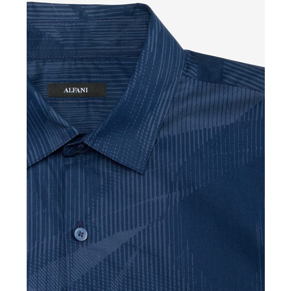 アルファニ メンズ シャツ トップス Men's Interstellar Patterned Shirt, Macy's Exclusive Midnight Fog