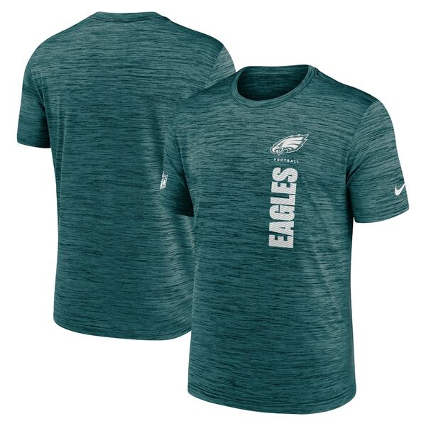 ナイキ メンズ Tシャツ トップス Philadelphia Eagles Nike 2024 Sideline Velocity Performance TShirt Midnight Green