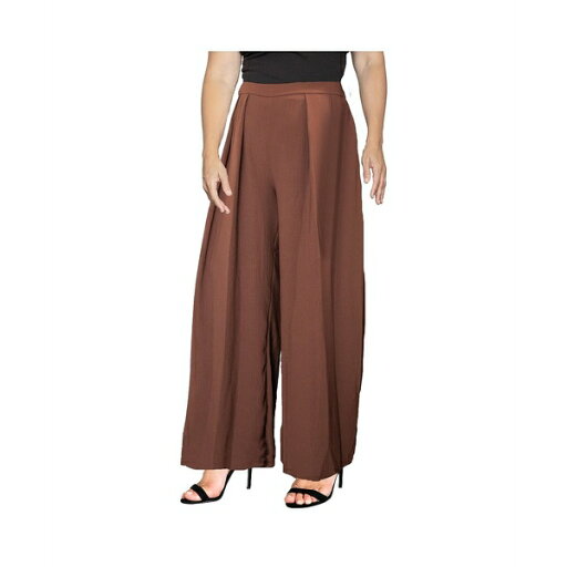 スタンダーズアンドプラクティス レディース カジュアルパンツ ボトムス Plus Size High Rise Palazzo Wide Leg Pants Rust スタンダーズアンドプラクティス レディース カジュアルパンツ ボトムス Plus Size High Rise Palazzo Wide Leg Pants Rust