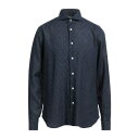 BARBA Napoli バルバナポリ シャツ トップス メンズ Shirts Navy blue