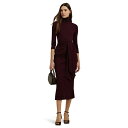 ラルフローレン レディース ワンピース トップス Tie-Front Turtleneck Sweater Dress Pinot Noir