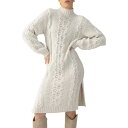 サンクチュアリー レディース ワンピース トップス Cable Sweater Dress Chalk