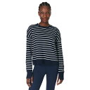 スウェッティベティ レディース パーカー・スウェットシャツ アウター After Class Crop Sweatshirt Navy White Stripe