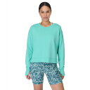 スウェッティベティ レディース パーカー・スウェットシャツ アウター After Class Crop Sweatshirt Sea Spray Blue
