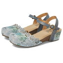 スプリングステップ レディース ヒール シューズ Aahna Blue Multi(4)