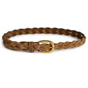メイドウェル レディース ベルト アクセサリー Suede Braided Belt Aged Cognac