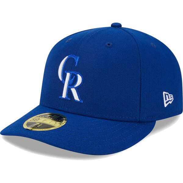 j[G Y Xq ANZT[ Colorado Rockies New Era White LogoLow Profile 59FIFTY Fitted Hat Royal