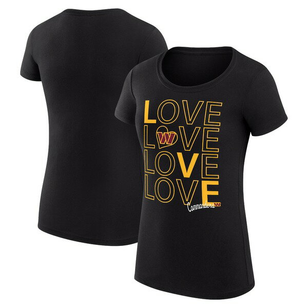 Х󥯥 ǥ T ȥåץ Washington Commanders GIII 4Her by Carl Banks Women's Love Graphic Fitted TShirt Black