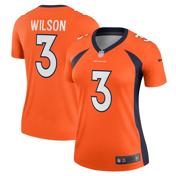 ナイキ レディース ユニフォーム トップス Russell Wilson Denver Broncos Nike Women's Alternate Legend Jersey Orange