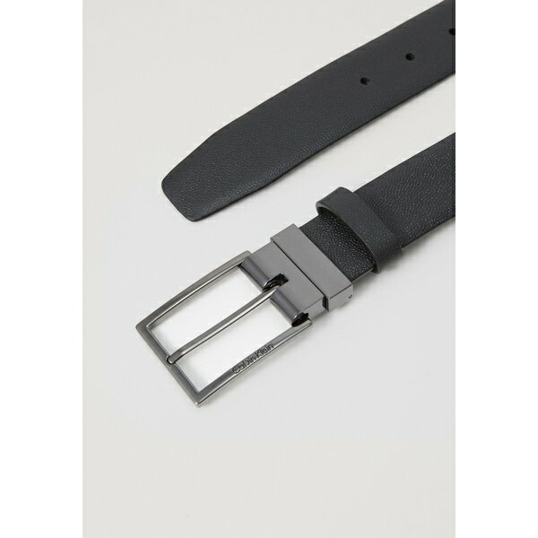 カルバンクライン メンズ ベルト アクセサリー MINIMAL FORMAL TEX - Belt - black caviar/brown caviar