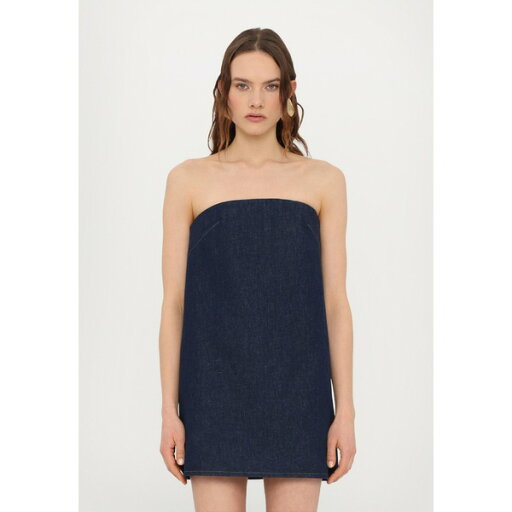 フレーム レディース ワンピース トップス THE STRAPLESS MINI - Denim dress - blue フレーム レディース ワンピース トップス THE STRAPLESS MINI - Denim dress - blue