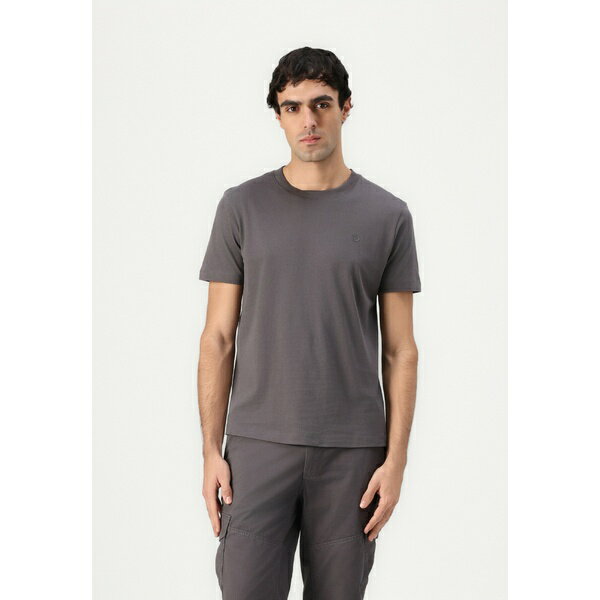 トム テイラー デニム メンズ サンダル シューズ ROUNDED HEM - Basic T-shirt - pavement grey