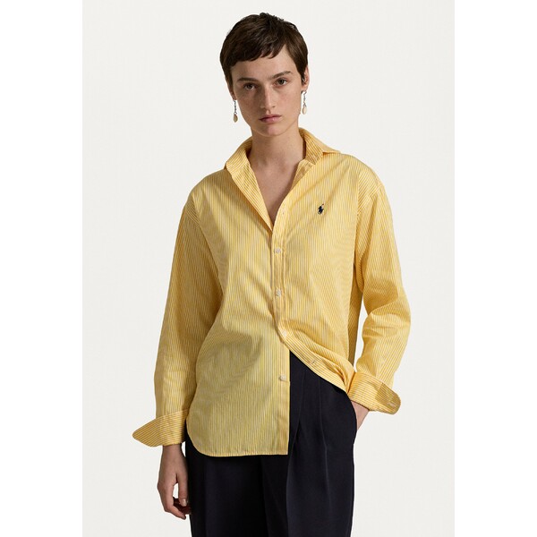 ラルフローレン レディース シャツ トップス RELAXED FIT STRIPED COTTON SHIRT - Button-down blouse - yellow/white