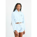 サンタクルーズ レディース パーカー・スウェットシャツ アウター CHECK OUTLINE RINGED DOT ZIP HOOD - Zip-up sweatshirt - fresh blue