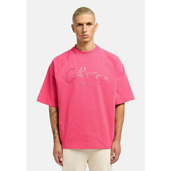 カルロ コルッチ メンズ Tシャツ トップス Print T-shirt - pink