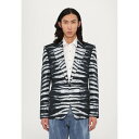 ロベルトカヴァリ メンズ ジャケット&ブルゾン アウター ZEBRA SLIM FIT - Blazer jacket - black/white