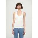 クローズド レディース Tシャツ トップス HALF PLACKET TANK - Top - ivory(4)