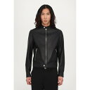 ロベルトカヴァリ メンズ ジャケット&ブルゾン アウター CLASSIC BIKER - Leather jacket - black