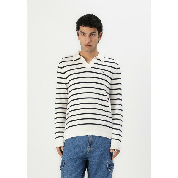 トミー ヒルフィガー メンズ ニット&セーター アウター ESSENTIAL JONNY COLLAR - Jumper - ivory petal/desert sky
