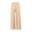 NINETY PERCENT ナインティパーセント カジュアルパンツ ボトムス レディース MOCK RIB CROPPED TROUSER Sand